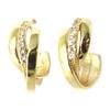 Les Trésors De Lily [N5329] - Gold Plated Hoop Earrings 'Sissi' White Gold - 15 Mm 8 Mm