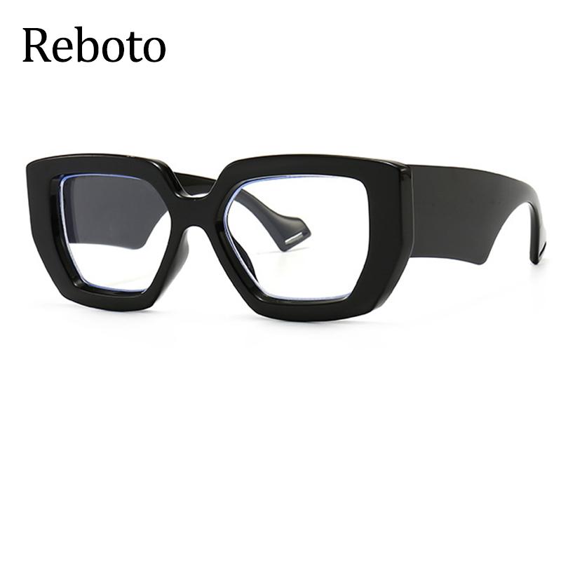 Vintage Square Big Frame Glasses Frame Fashion Wood Frame Glasses Female Transparent Optical Green Eyeglasses