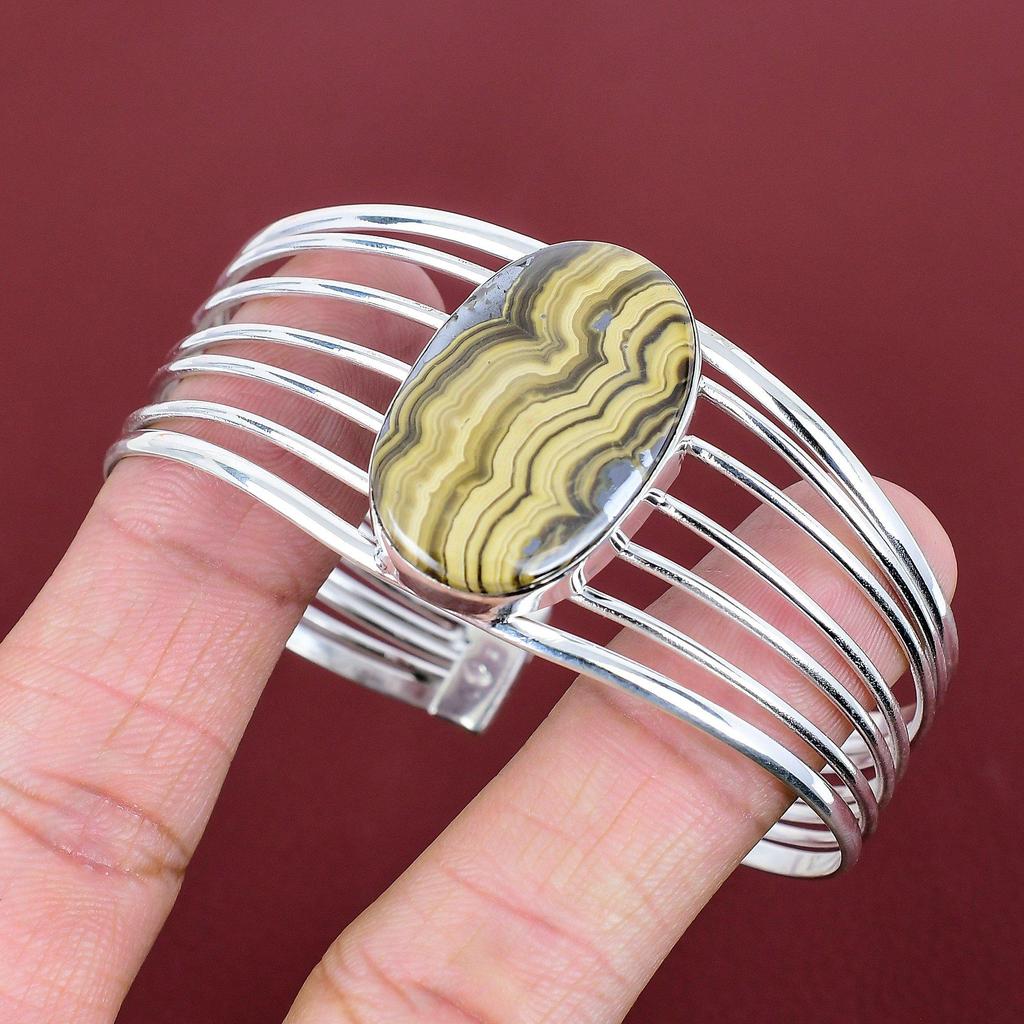 Schalenblende Bangle 925 Sterling Silver Cuff Bracelet Adjustable Bangle Very Pretty Gemstone Cuff Bracelet Engagement Gift Handmade Jewelry