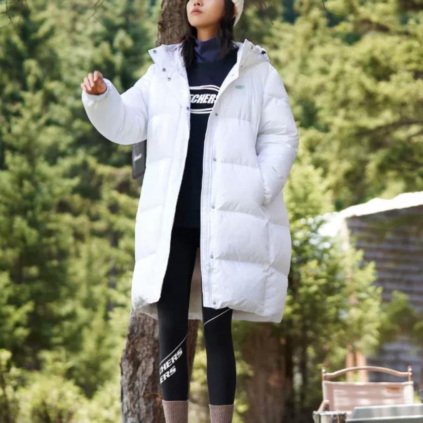 (WMNS) Skechers Long Down Jacket 'Multi-Color' Women's L420W264