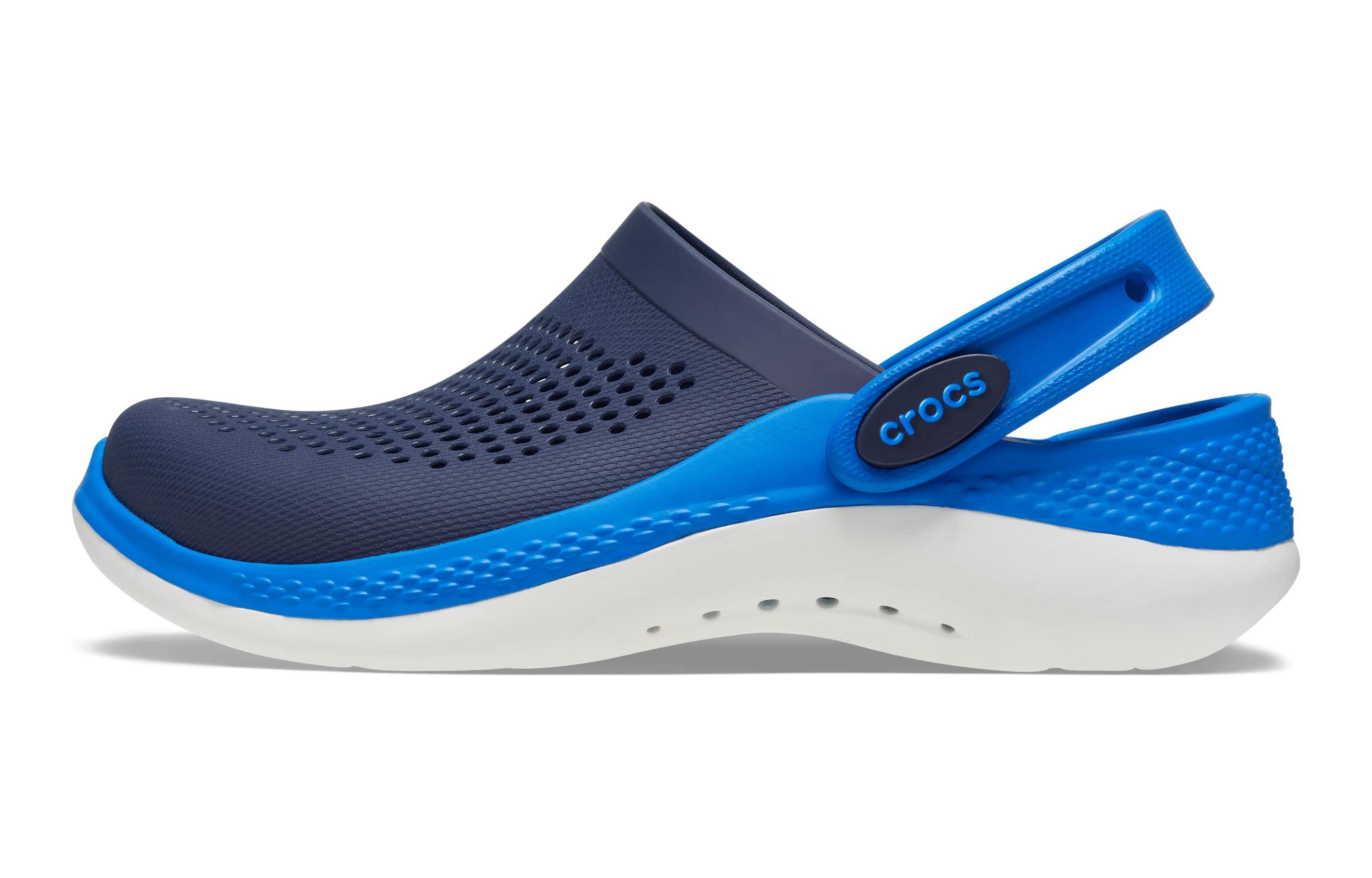 Crocs LiteRide Slip Resistant Slip Resistant Children s Sandals Dark Blue Kids  207021-4KB 28-29