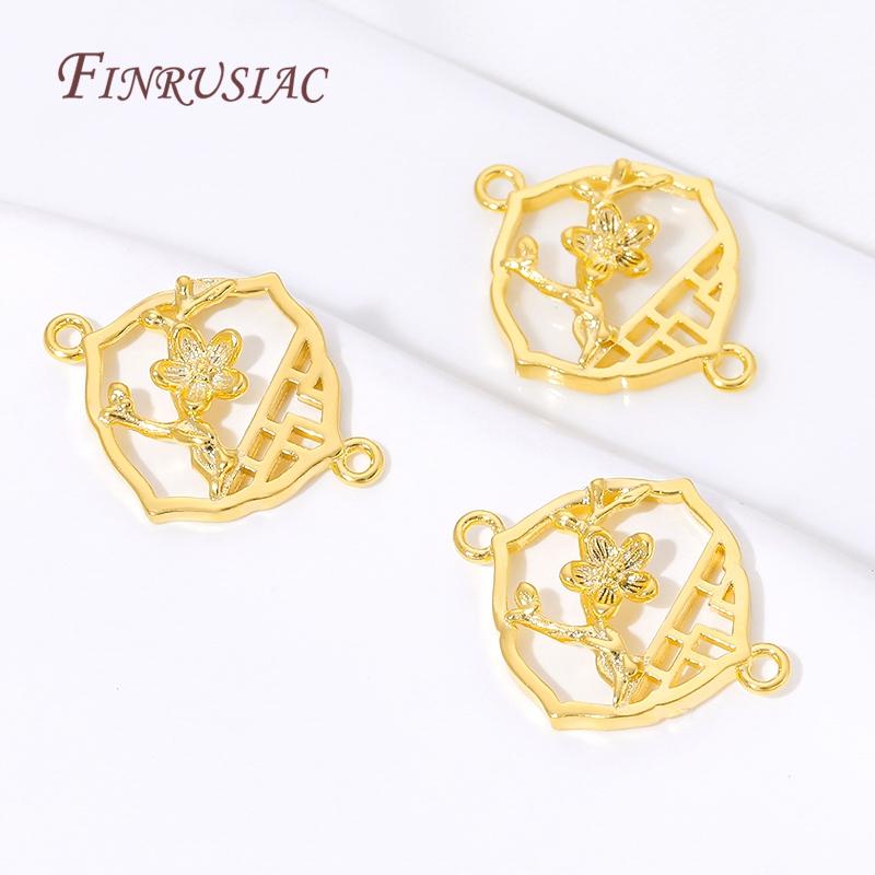 Connectors For Jewerly 18K Gold Plated Brass Connectors For Bracelets Accessories DIY Jewelry Making Supplies,Earrings Findings