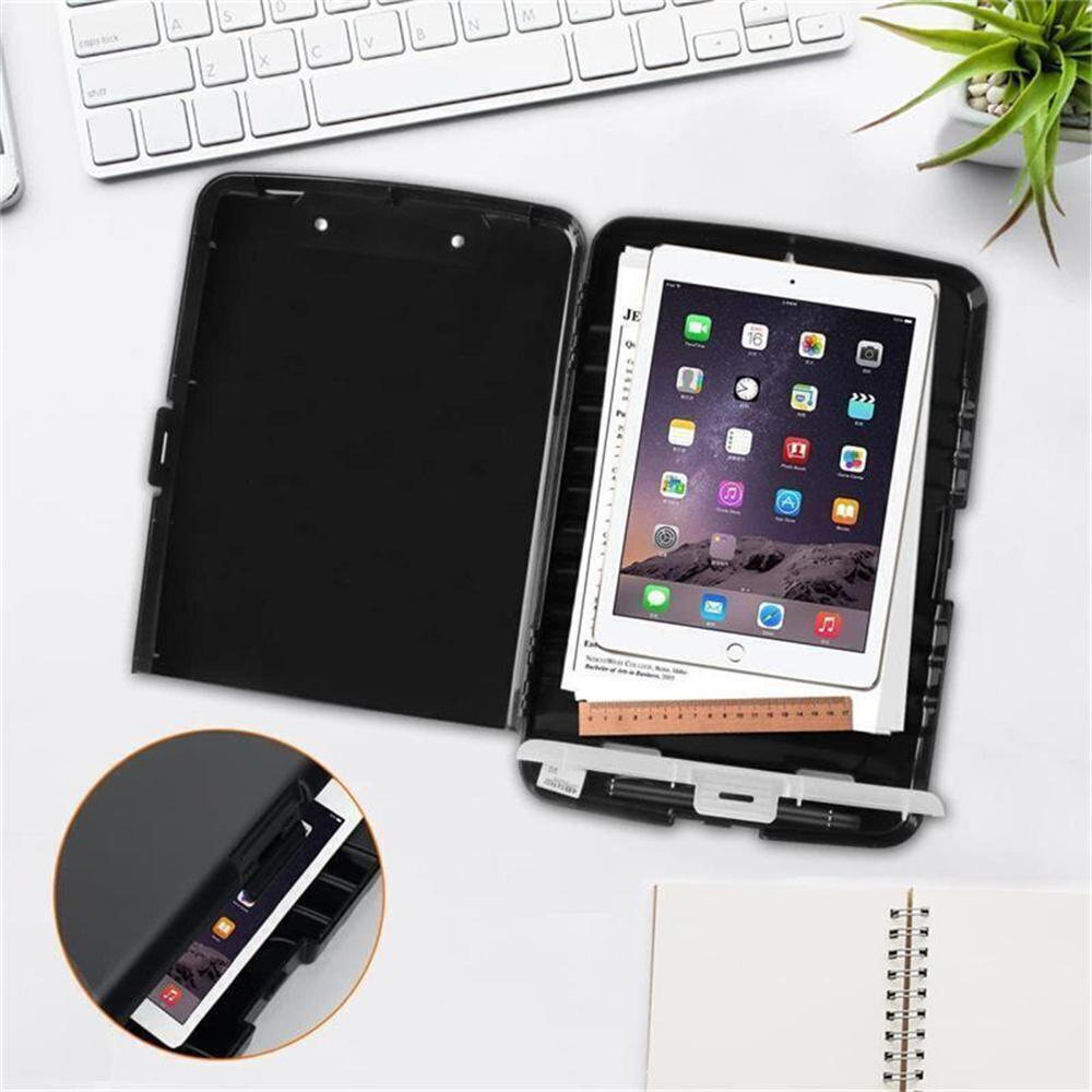 A4 Clipboard with Storage Case Plastic Paper Storage Organizer for School&office Supplies Art Painting Board Document Holder