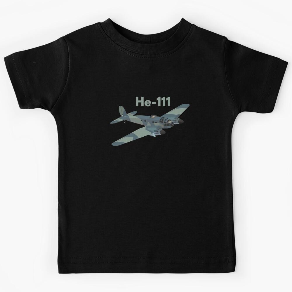 Heinkel He 111 German WW2 Bomber Airplane Kids T-Shirt 140