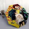 1pc Outdoor Umbrella with Demon Slayer Design - Automatic Opening/Closing, Portable Tri-Fold Design, 8-Rib Iron Frame - Perfect Gift for Fans, Tr