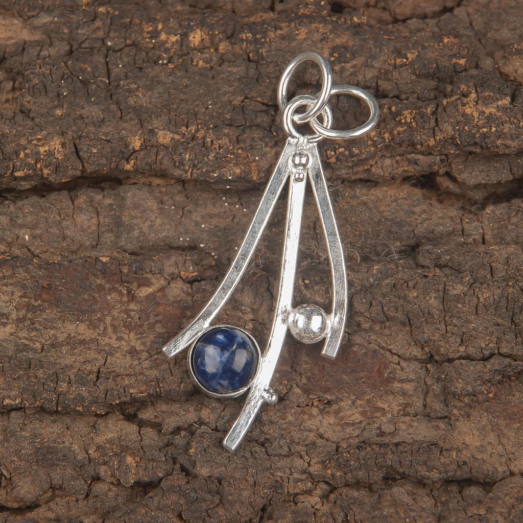 Sodalite Handmade Gemstone Jewelry, 925 Solid Sterling Silver Pendant, Handmade Silver Pendant Jewelry, For Wedding Gift