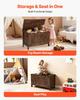 Kids Storage Bench, Wooden Toy Box Chest, Large Storage Cabinet with Safety Hinge, Toddlers Retro Storage Bench for Playroom, Living Room or Entryway,