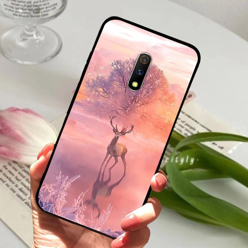 For Realme X Case X 2 XT Animal Cartoon Soft Silicone Funda for Realme XT X2 Pro X  2 Phone Cover RealmeX Realmex2 Black Coque