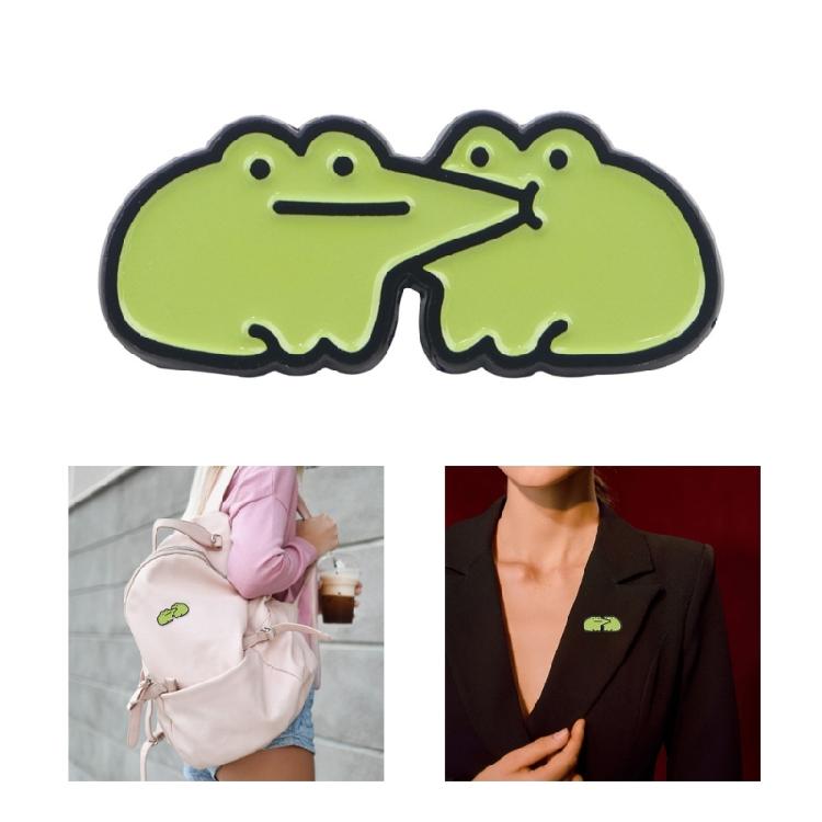 Playful Frogs Brooch Lapel Pin Charming Frogs Brooch Pin for Backpacks and Apparel Unique Gift for Friend and Family