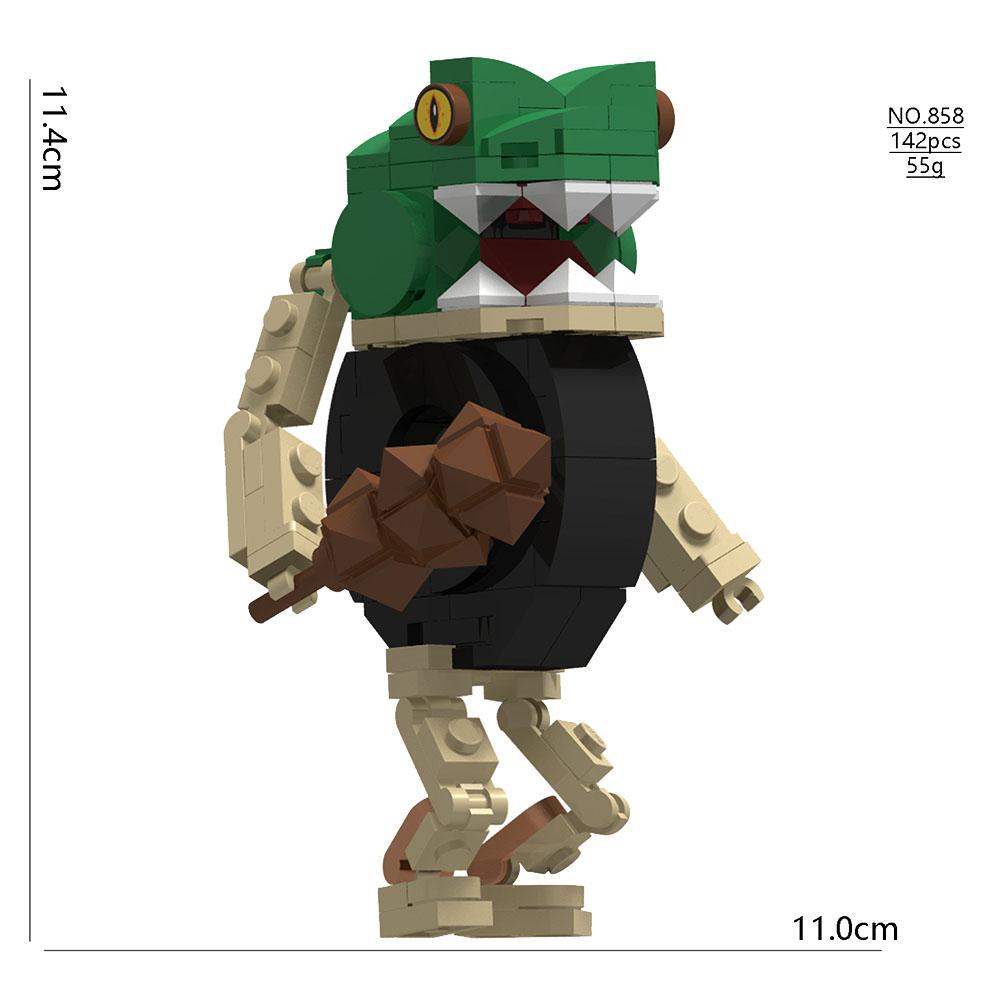 Italian Brainrot Animal MOC Building Block Tung Tung Tung Sahur Wheel Frog Elephant Tree Monster Monkey Toy Desk Decoration Q064