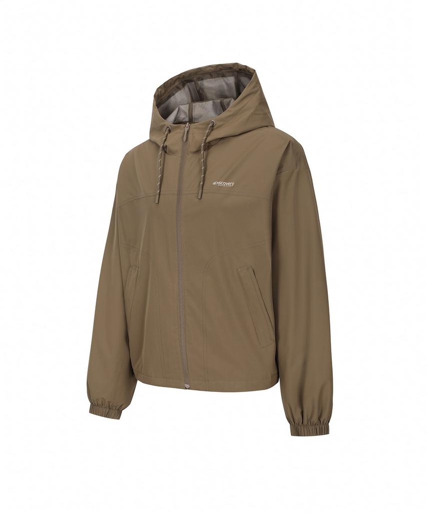 Discovery Expedition Women'S Vertex 2L Outdoor Crop Jacket (D/Brown)