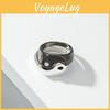 Vennskap Mote 2 stk Ringer Yin Yang Matchende Gotiske Kule Ringer Stabling