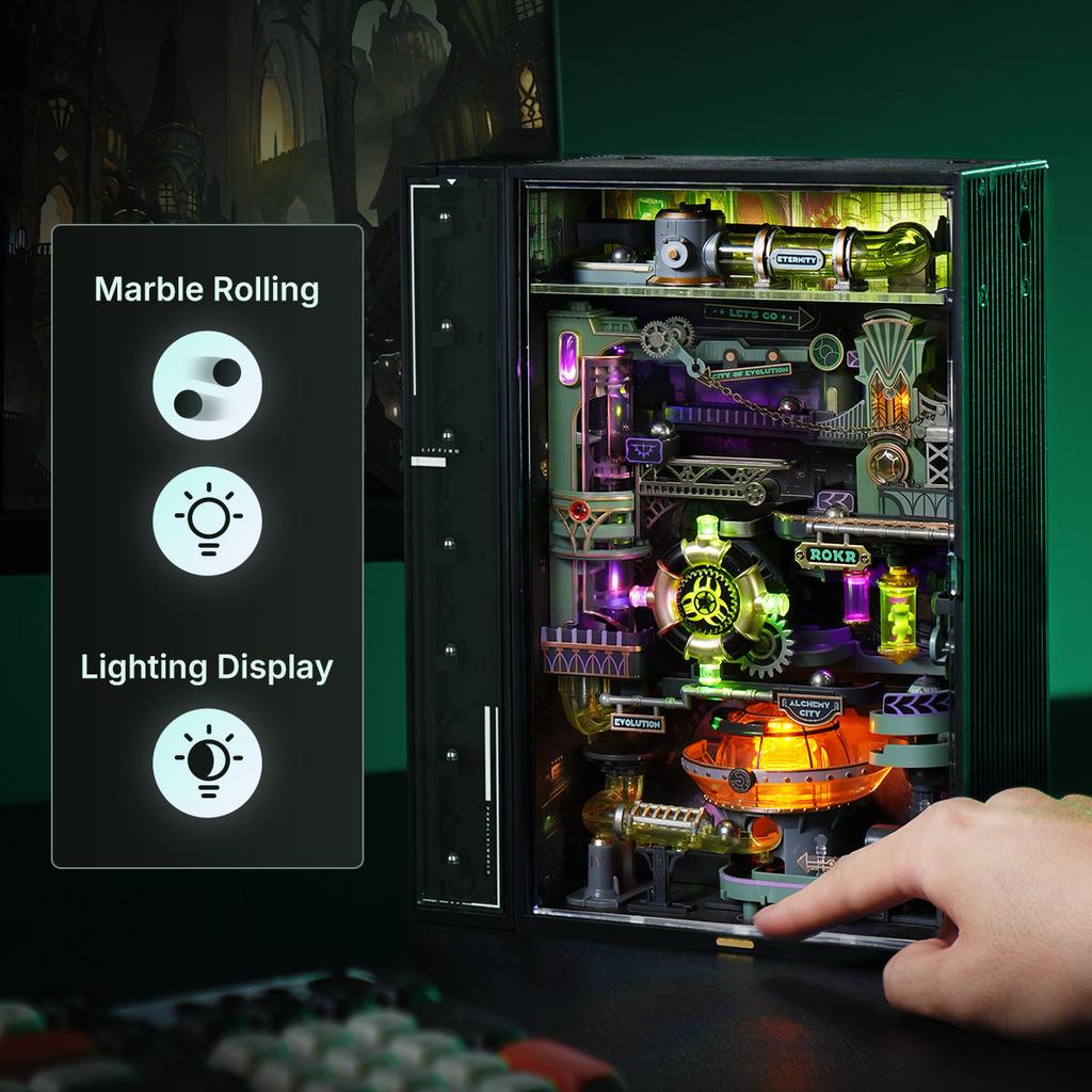 ROBOTIME ROKR Alchemy City Marble Run Mechanical 3D Puzzle MR04S