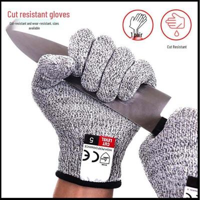 Schnittfeste Handschuhe Level 5: Lebensmittelecht, Schnittfest, Verschleißfest, Schützend für Küche, Gartenarbeit, Angeln