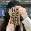 Slim Skin Feeling Popular Tide Leopard Grain Soft Silicone PU Leather Cover Phone Case for iPhone Samsung Huawei Honor Xiaomi Redmi OPPO Realme Vivo