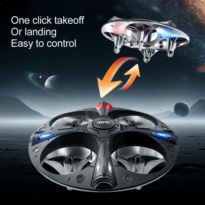 New V43 Mini RC UFO Drone With LED Light Gesture Sensing Quadcopter Anti-collision Induction Flying Ball Dron RC Toys For Kids