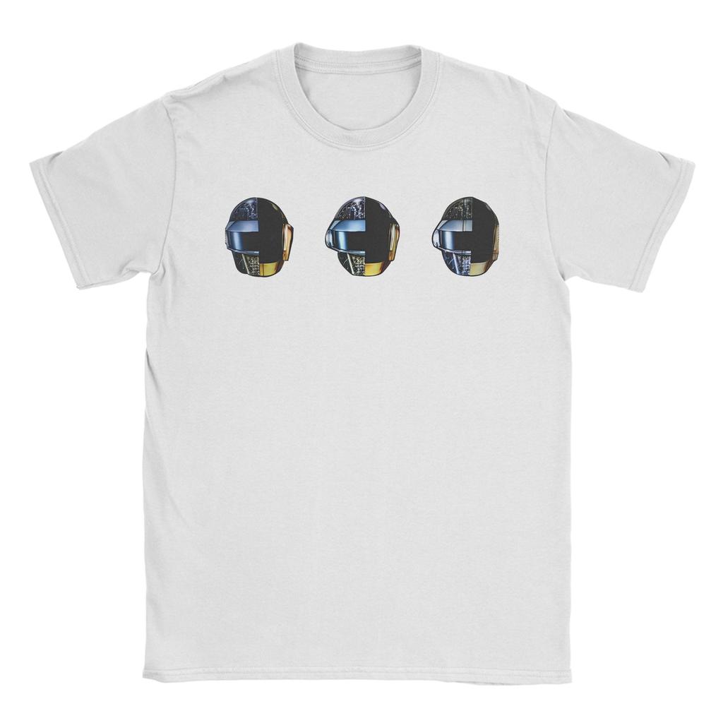 Daft Punk Elektronische Band T-Shirt Strand 100% Baumwolle T-Shirts Für Männer Hippie Custom DIY T-Shirt Kurzarm Vintage T-Shirts