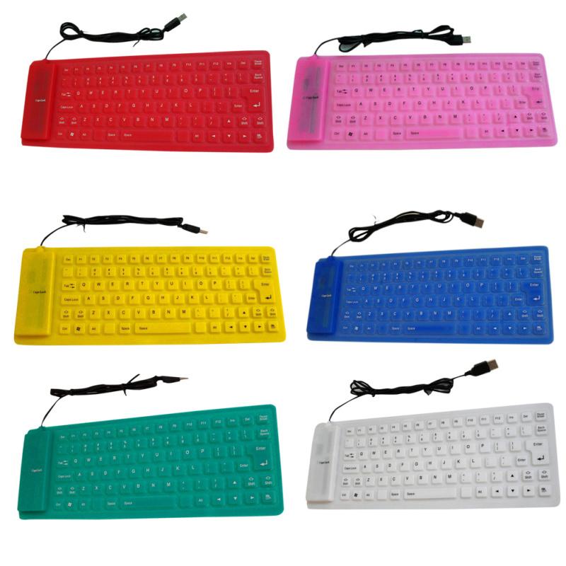 Tastatură flexibilă din silicon moale cu 85 de taste Tastatură rulanta USB pentru desktop, rezistentă la praf, pentru computer
