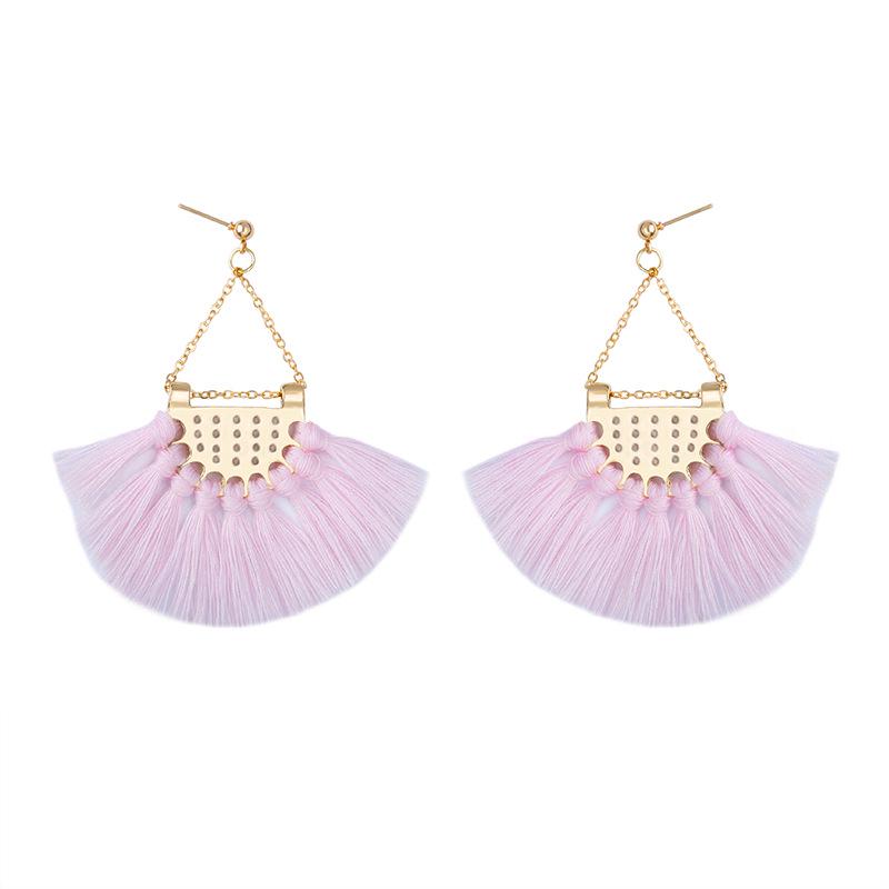 

Этнический стиль Модные веерообразные серьги-кисточки Серьги в стиле бохо Персонализированные украшения для ушей ADM