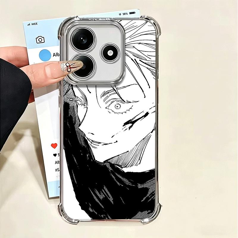 

Cool Black JUJUSU Anime Soft Phone Case For Xiaomi Poco X7 X8 Pro Max X6 X5 X3 F8 Ultra F7 M8 M7 M5S Redmi 15C 15A 15 14C 13C 12 Xiaomi Poco X5
