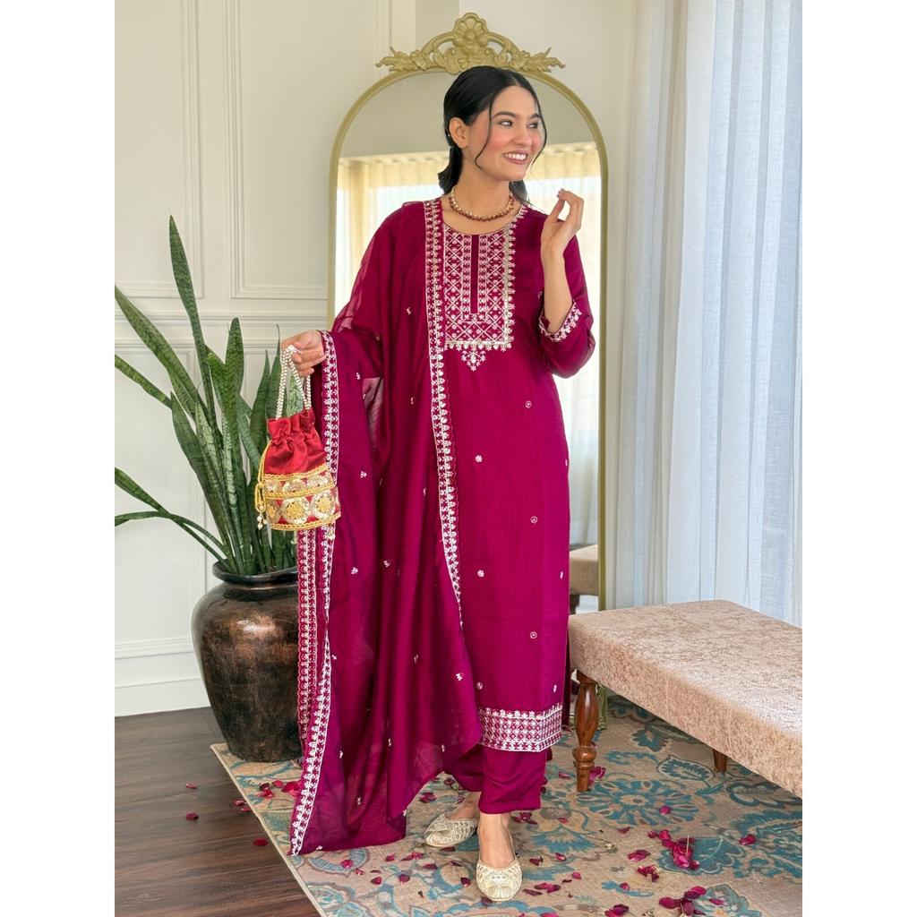 Indian Pakistani Top Tunic Designer Kurti Salwar Kameez Set Bollywood Party Wear VFP-1826a