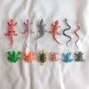12Pcs/Set Simulated Reptile Refrigerator Magnet Home Office Kitchen Locker Fridge Magnetic 3D Gecko Frog Turtle Decoration Ornament