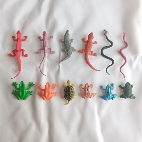 12Pcs/Set Simulated Reptile Refrigerator Magnet Home Office Kitchen Locker Fridge Magnetic 3D Gecko Frog Turtle Decoration Ornament