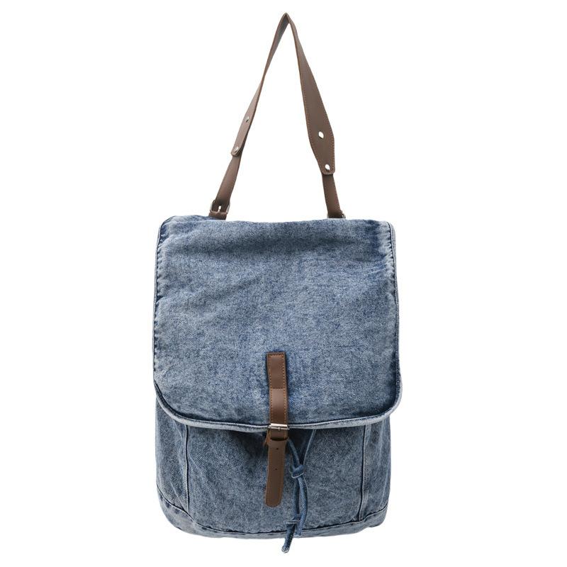 

Джинсовый рюкзак Ретро Рюкзак для поездок большой вместимости синий