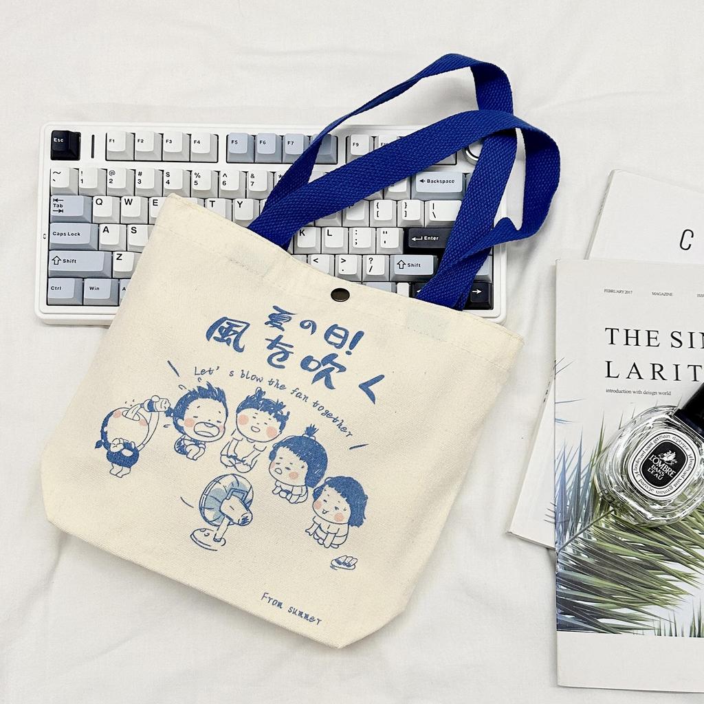 Small Versatile Canvas Handbag - Lunch Box Bag for Female Students and Office Workers