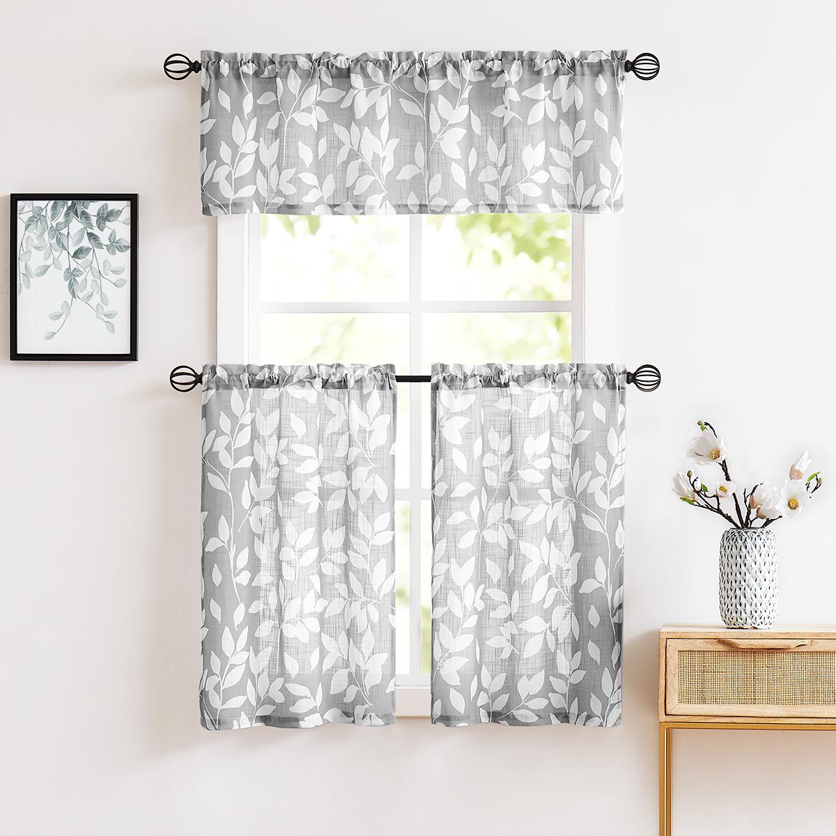 

Шторы-листья, занавески для кухни 132x38см 1шт 68x60см 68x91см 2шт 132x38cm&Fixed Pleat