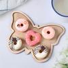 Butterfly-shaped Wooden Tray - an Elegant Decoration Suitable for All Kinds of Parties, with a Natural Wood Finish and a Light and Fashionable Design