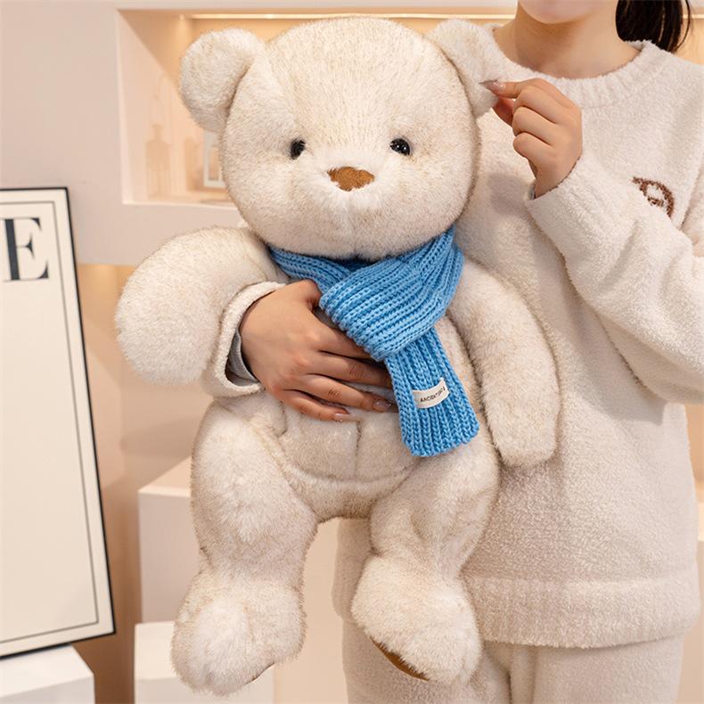 Plush Scarf Teddy Bear - Sleep Companion Doll & Children's Birthday Gift