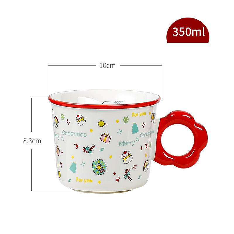 Vánoční dárky Vysoce hodnotný keramický hrnek Vánoční hrnek Kreativní hrnek Roztomilý set na vodu