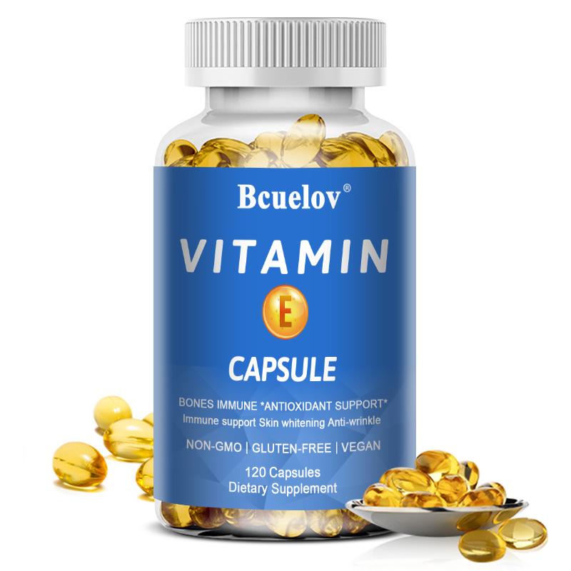 Vitamin E Capsule - Antioxidant Support Formula - 120 Veggie Capsules 120PCS
