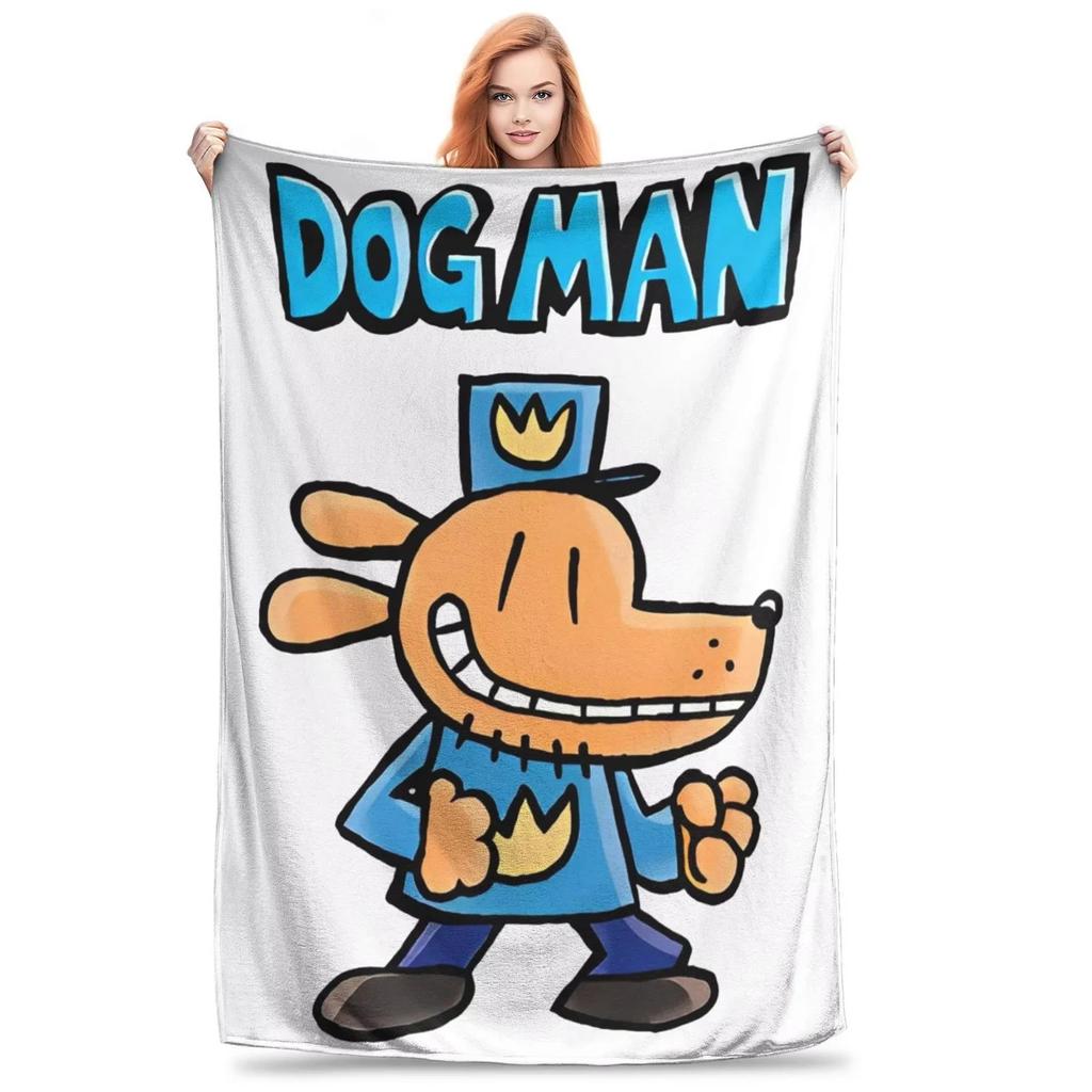 Dogman Collage Cool Manga Comic Flannel Throw Blankets Dog Blanket for Bed Couch Lightweight Bedding Throws