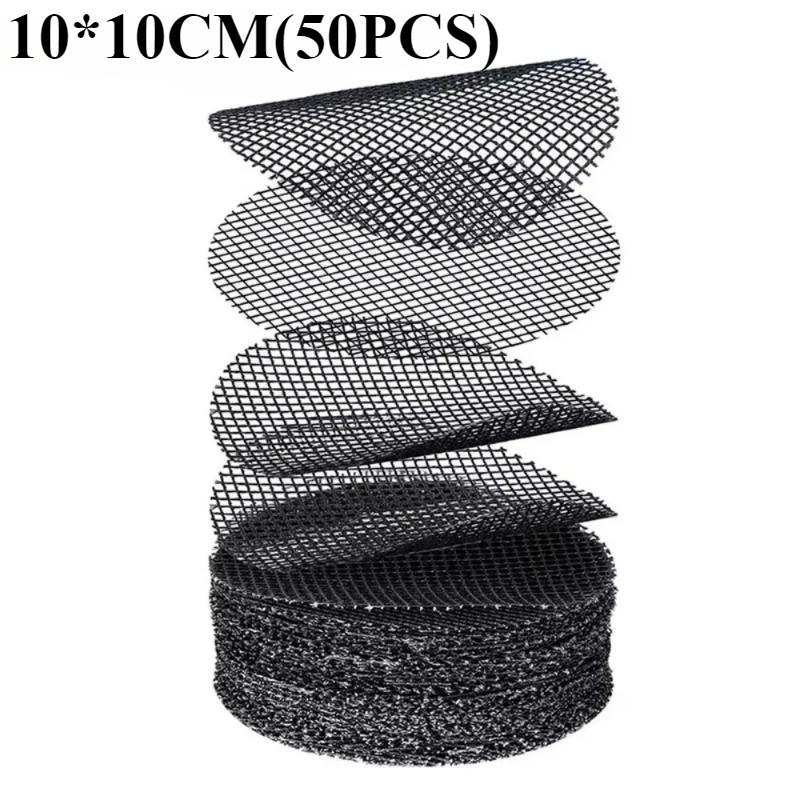 

50/100 шт. сетчатая подкладка для цветочного горшка, круглые дренажные отверстия, экраны, коврики, предотвращающие потерю почвы для садовых растений, бонсай, нижняя решетка, прокладка 10*10(50pcs)
