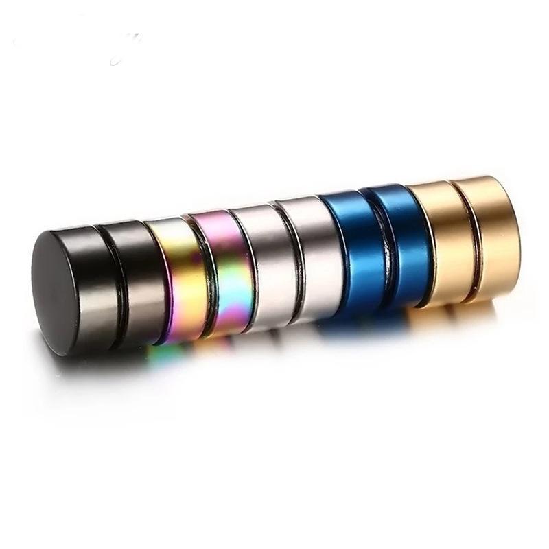 Korean Style Magnetic No-Piercing Earrings - Simple Round Fashion Ear Studs