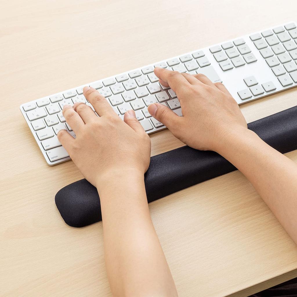 Sanwa Supply Keyboard Memory Foam Wrist Rest (Black) TOK-MU3NBK2