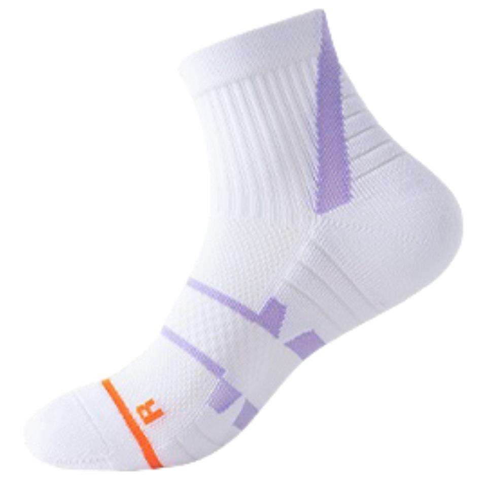 Unisex Mid-Calf Badminton Socks: Thick Sole, Ideal for Marathon, Running, Hiking.