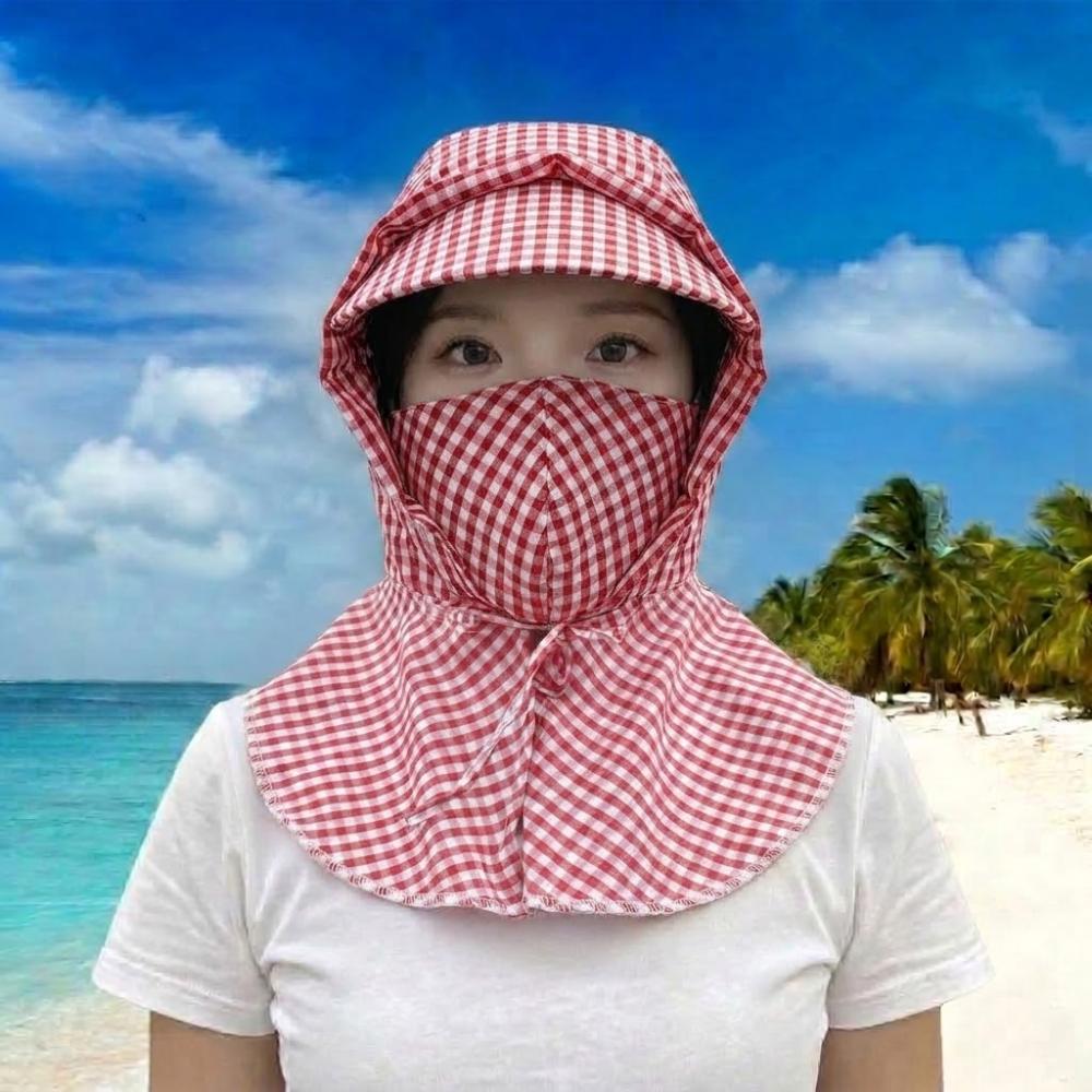 Wide Brim Tea Picking Work Hat Breathable Fisherman s Hat Fashion Face Mask Sun Hat  Unisex Summer розовый