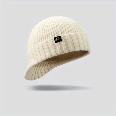 1pc Herren Strickmützen für Herbst & Winter, Herren Strickwintermützen