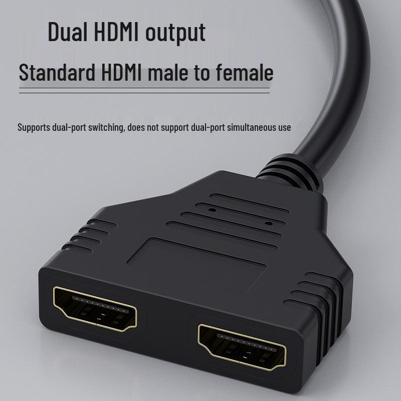 1080p HDMI 1.4 Splitter Cable - 1 Male To 2 Female High-Definition Extension