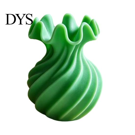 Spiralwellen-Blumenbehälter 3D-gedruckte Vase, Minimalistischer Blumenhalter, Dekorationsvase für frische moderne ästhetische Heimdekorationen oder Trockenblumen,