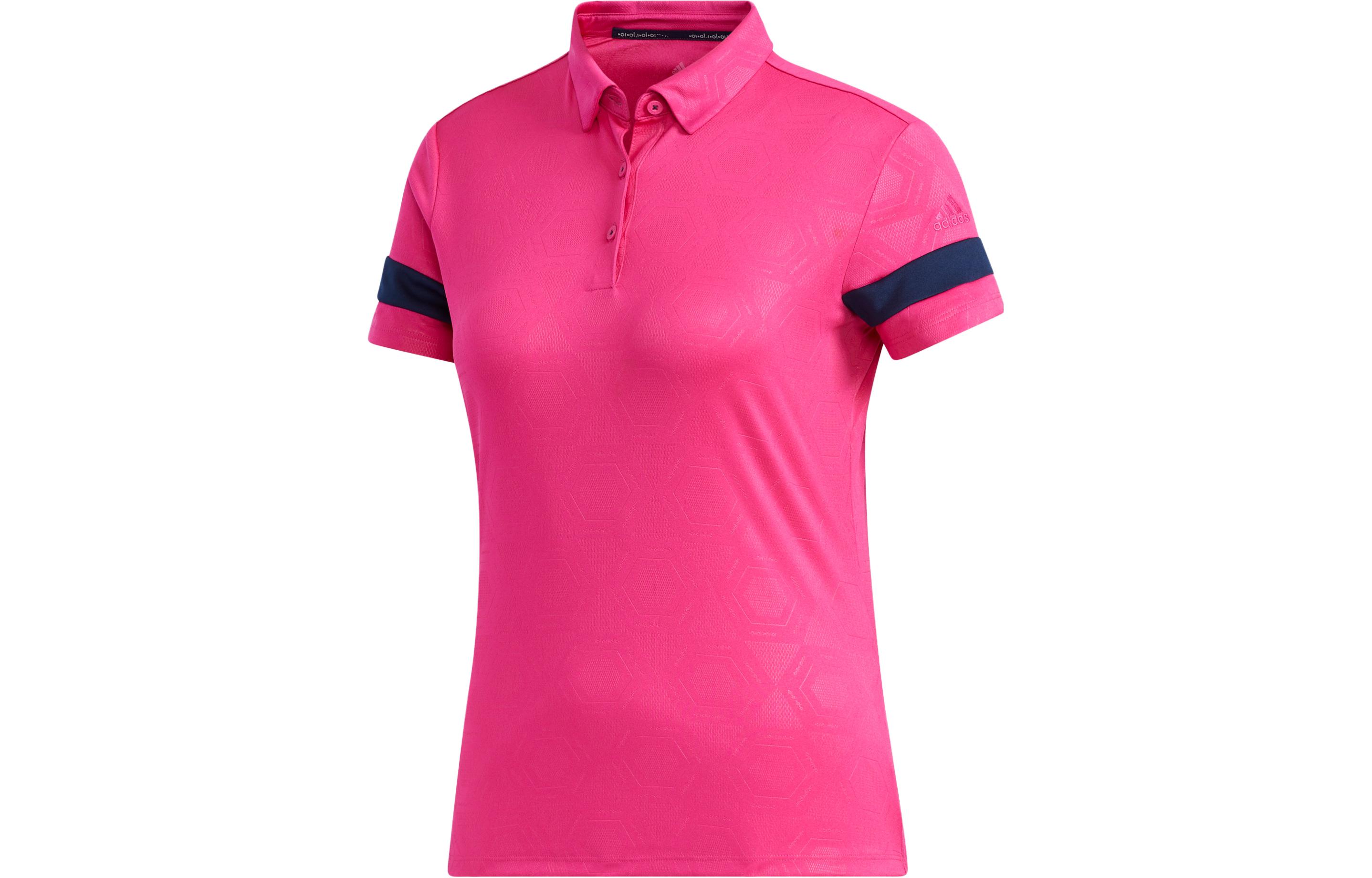 Adidas Polo Shirts Women s Pink Polo Collar Moderate Other FJ2438 M
