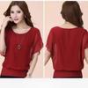 Women Blouse Chiffon Batwing Shirts Summer Casual Loose Tops