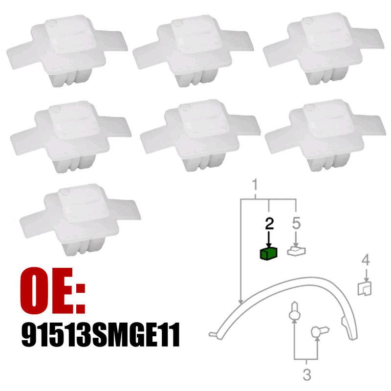 15pcs For Honda CRV Civic Car Wing Wheel Arch Trim Clip Surround Garnish Clip Auto Fastener Car Exterior Accessories 91513SMGE11