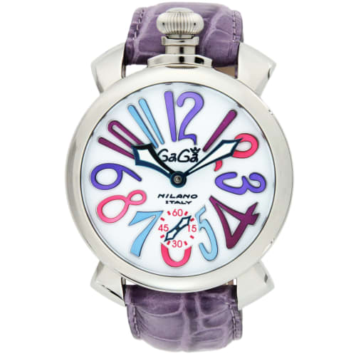 GaGa Milano Outlet MANUALE 48MM Men's Watch (No Original Box) with White Dial, Manual Winding, Water Resistant for Daily Use, 5010.09S-PUR, White
