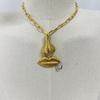 Fashion Personality Three-Dimensional Features Striped Nose Big Lip Necklace Cuban Chain Exaggerated Jewelry Accessories