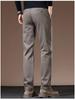 Men's High-End Slim Fit Woolen Trousers - Autumn/Winter Collection, Elastic Straight Leg, Light Luxury Casual Style.
