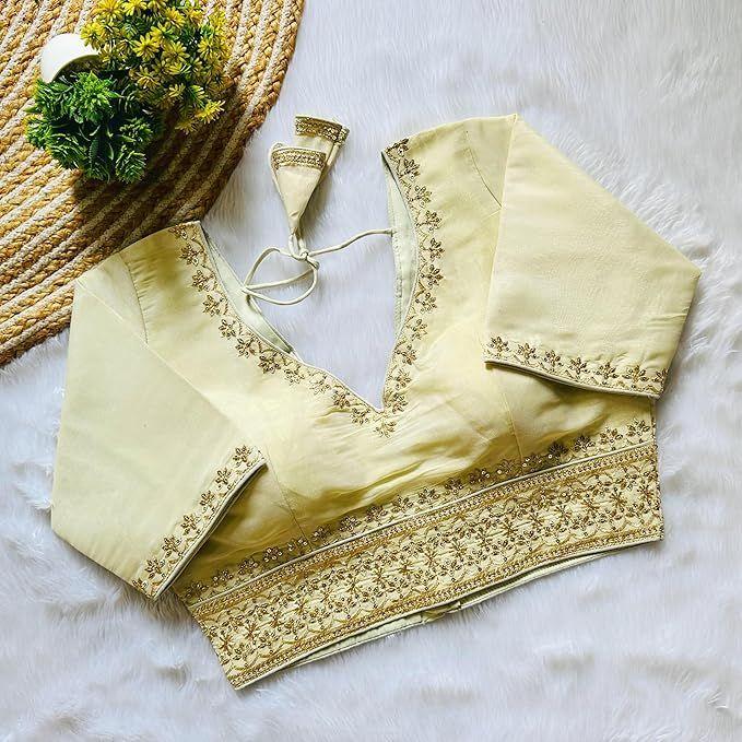 Blouse To Wear with Saree (size M(38), Blouse Size Can Be Increased To XL(42)RU).